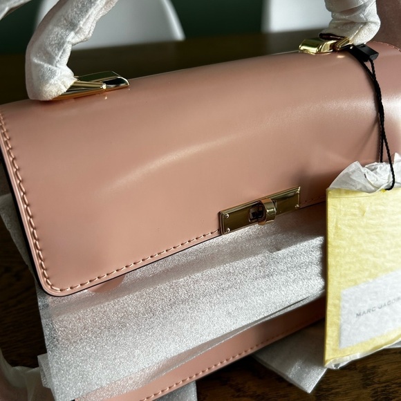 New! Marc Jacobs The Downtown Satchel Bag -Pink smooth leather with bag scarf - Picture 10 of 11